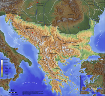 Carte des Balkan